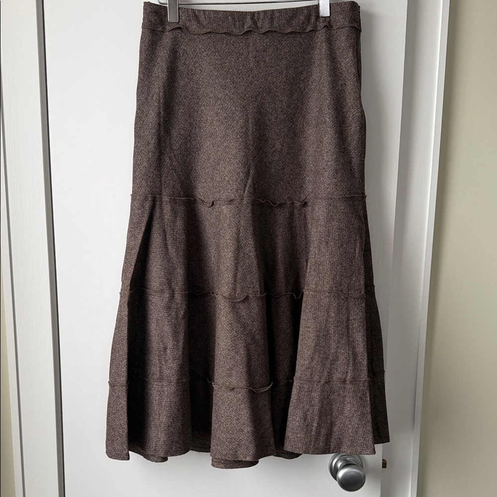 Luisa Cerano Chic Brown A-Line Women's flare wool blend Skirt size 6 - Picture 4 of 14